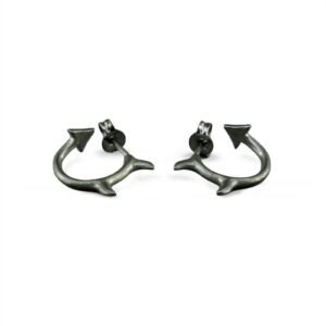 Ασημένια σκουλαρίκια "Daemon" μεγάλα