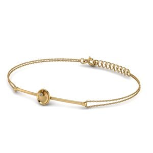 Χρυσό βραχιόλι "Iris" με lab grown διαμάντι