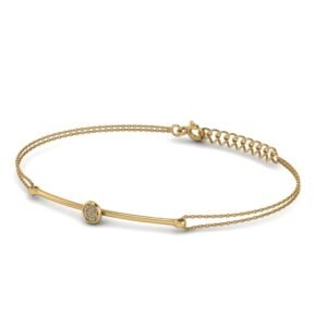 Χρυσό βραχιόλι "Nova" με lab grown διαμάντια