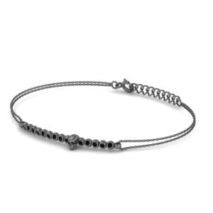 Aσημένιο σειρέ βραχιόλι skull