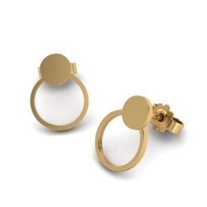 Σκουλαρίκια χρυσά διπλός κύκλος