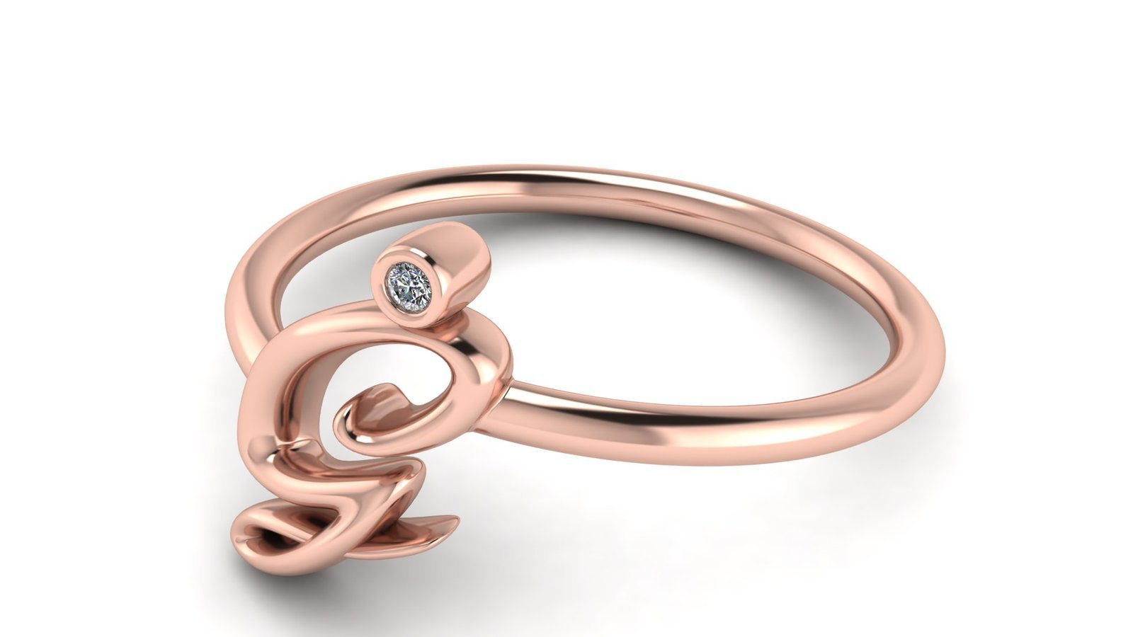 G μονόγραμμα χρυσό δαχτυλίδι - Image 2