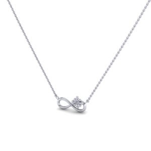 Λευκόχρυσο μενταγιόν "infinity star gold" με lab grown διαμάντι