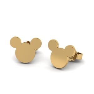 Σκουλαρίκια χρυσά Mickey