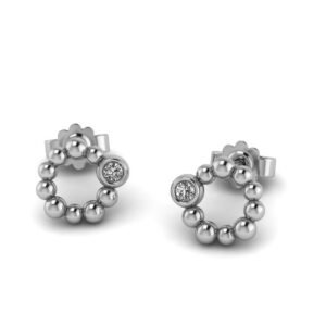 Ασημένια σκουλαρίκια “small sparkling orb”
