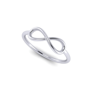 Λευκόχρυσο δαχτυλίδι "άπειρο"