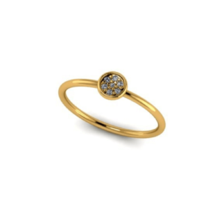 Χρυσό δακτυλίδι "Nova" με lab grown διαμάντια
